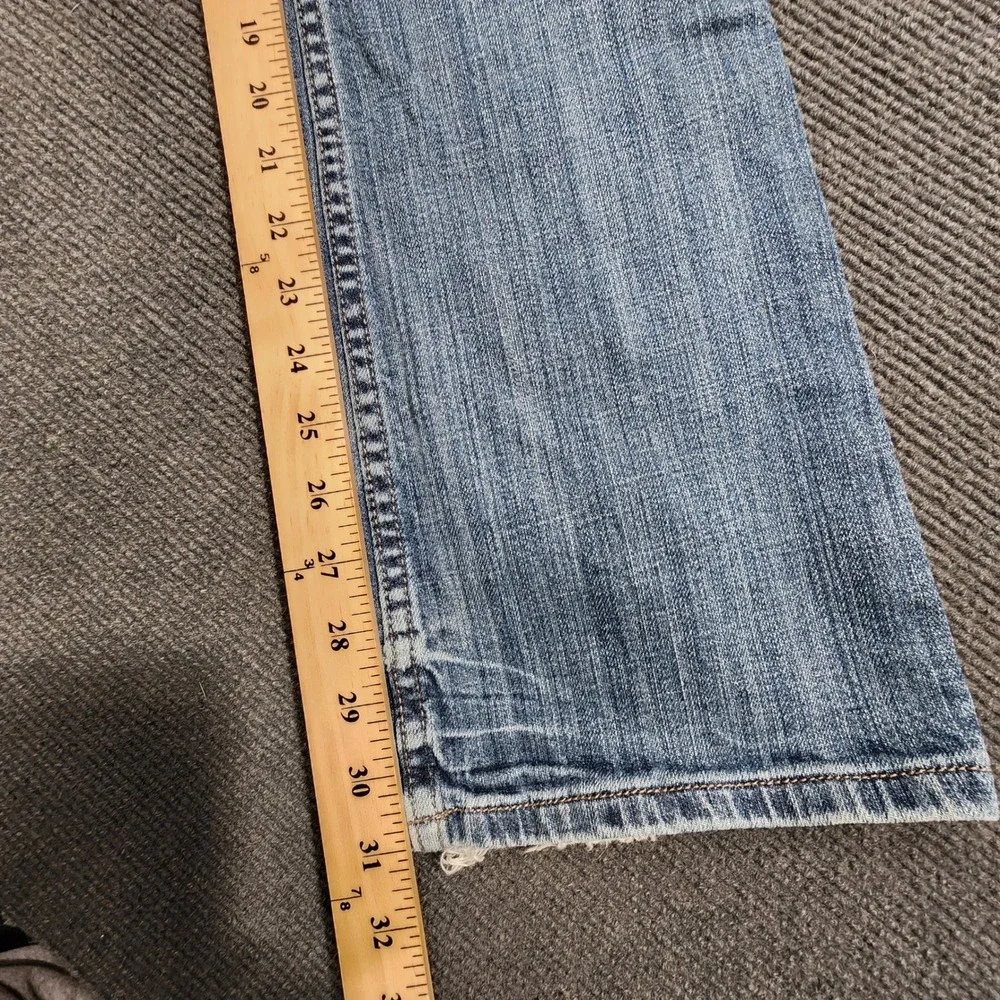 Miss Me Bootcut Jeans Women 27 Blue Embellished Pocket JP4556B Y2K